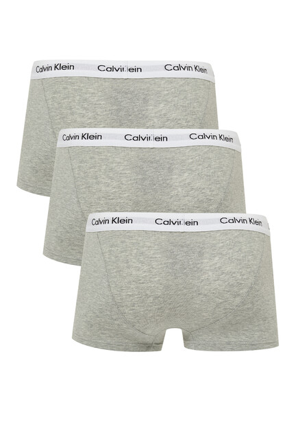 Low Rise Cotton Stretch Trunks, Set Of 3