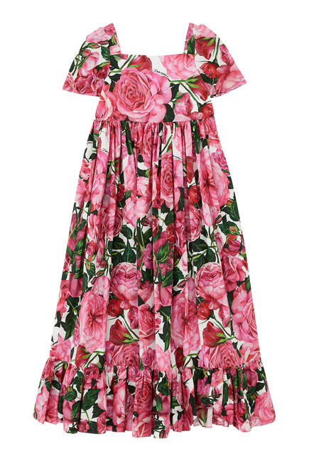 Kids Floral Cotton Poplin Dress