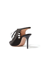 Alessandra 85 Satin Lace Up Pumps