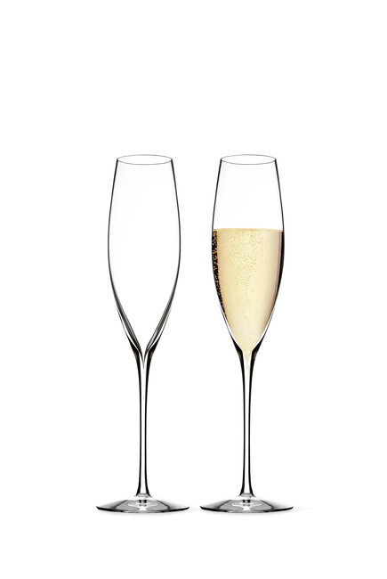 Elegance Crystal Champagne Classic Toasting Flutes Set of Two