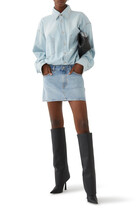 Tatum Denim Shirt and Mini Skirt Combo Dress