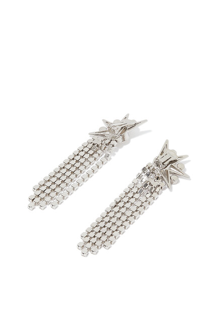 Fringed Drop Crystal Earrings