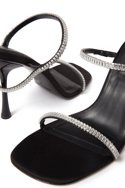 Siren 95 Crystal Strap Leather Sandals