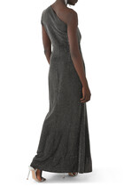 Asymmetric Diamante Maxi Dress