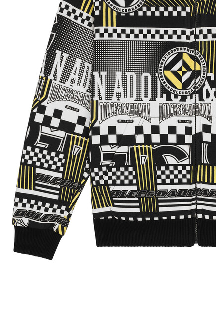 Kids Logo-Print Hooded Cardigan