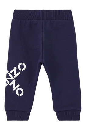 'X' Logo Print Cotton Sweatpants