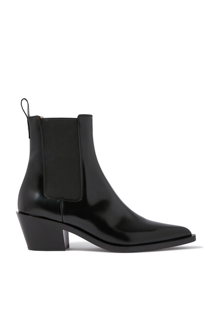 Wylie Pointed Leather 45 Ankle Boots
