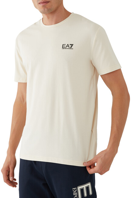 EA7 Logo Cotton T-Shirt