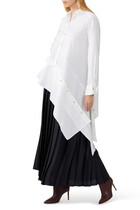 Pleated Pull On Maxi Skirt