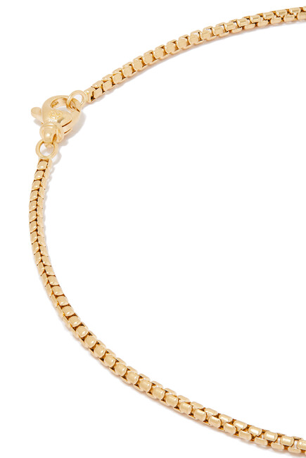 24in Box Chain Necklace, 18k Yellow Gold