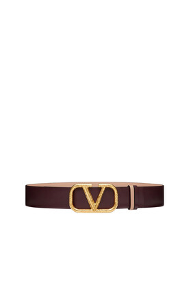 Valentino Garavani VLogo Reversible Leather Belt