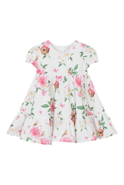 Kids Floral Tiered Dress