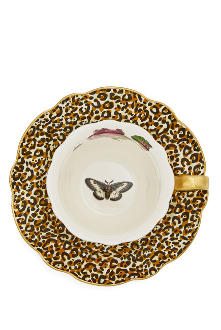 Creatures of Curiosity Leopard Teacup and Saucer Set