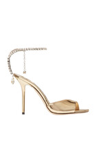 Saeda 100 Metallic Crystal Sandals