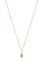 Vault Pendant Necklace, 14k Yellow Gold & Emerald