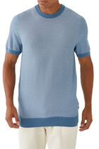 Short-Sleeved Cotton-Blend Knit T-Shirt