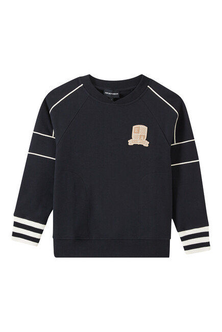 Kids Logo Crest Cotton Sweatshirt