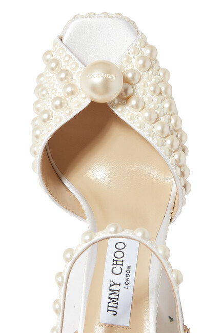 Sacaria 120 Pearl Embellished Platform Sandals