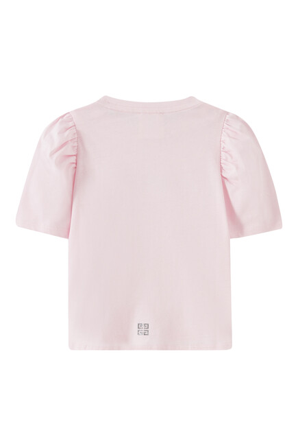 Kids Logo-Print T-Shirt with Puffy Sleeves