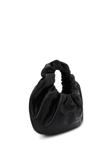 Crescent Small Satin Handle Bag