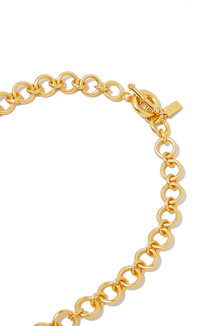 Gemma Necklace, 24k Yellow Gold-Plated Brass & Pearl