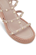 Valentino Garavani Rockstud Torchon Wedge Espadrilles