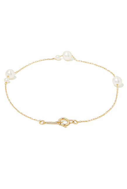 14-Karat Gold Kissing Akoya Pearl Bracelet