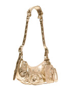Le Cagole XS Shoulder Bag Metallized With Rhinestones