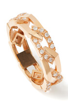 Fizzy Rebel Diamond Ring, 18k Rose Gold & Diamonds