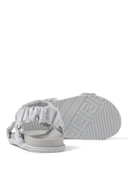 Kids Cotton Logo Sandals