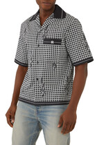 Houndstooth-Print Cotton Shirt