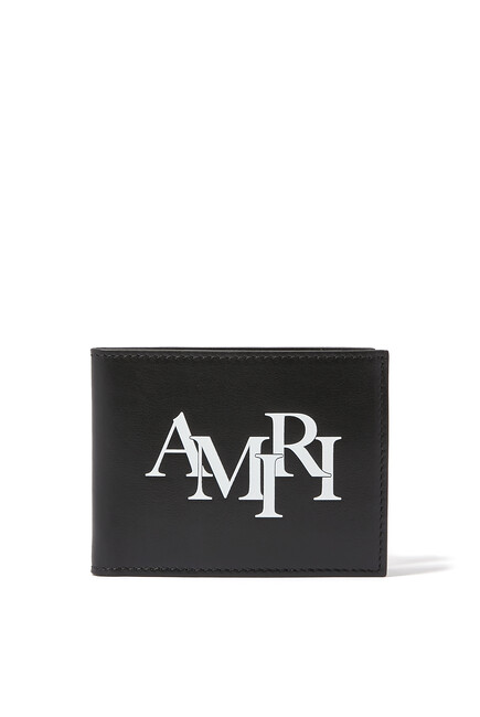 Staggered Logo Bi-Fold Wallet