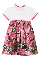 Kids Embroidered Floral Dress