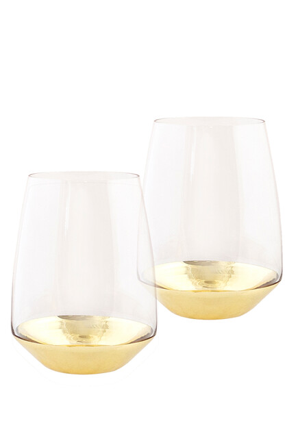 Estelle Tumbler Crystal Glasses, Set of 2