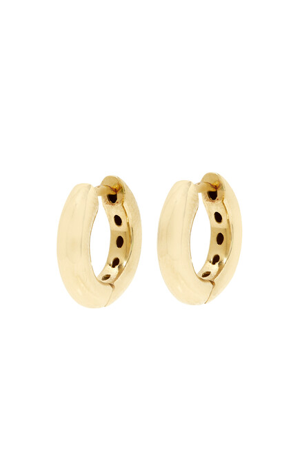 Chunky Hoop Earrings, 18k Yellow Gold