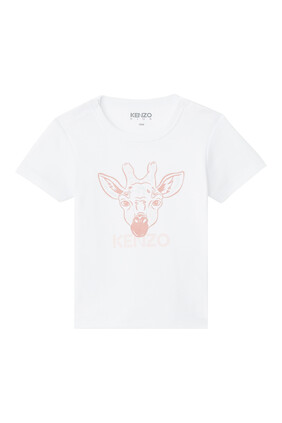 Giraffe Logo Print T-Shirt