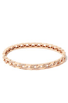 Fizzy Rebel Hoop Bangle, 18k Rose Gold & Diamonds