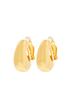 Dulce Hoop Earrings, 24k Yellow Gold-Plated Brass