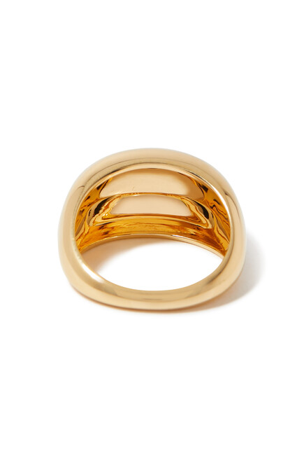 Chubby Dome Ring, 18k Gold Plated Vermeil on Sterling Silver