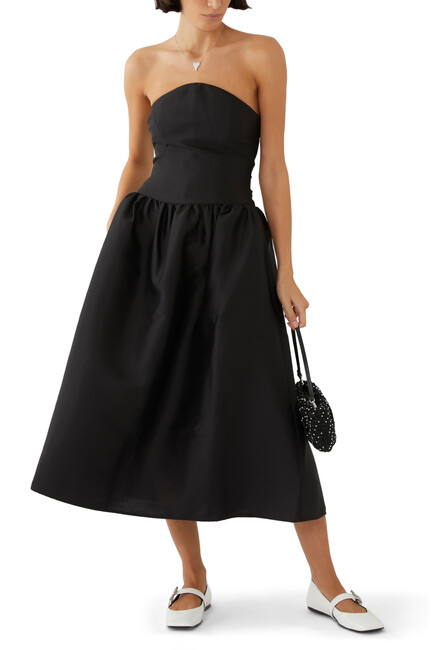 Taffeta Midi Dress