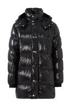 Long Quilted Nylon Coat