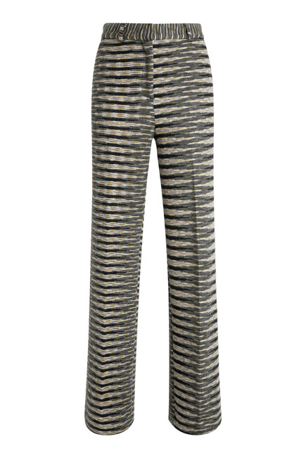 Straight High-rise Wool Blend Trousers