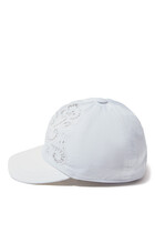 Kids Logo Floral Eyelet Baseball Cap