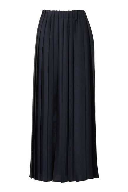 Pleated Pull On Maxi Skirt