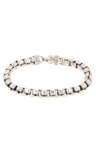 Extra-Large Box Sterling Silver Chain Bracelet