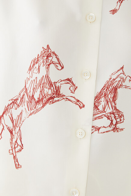 Silk Ballpoint Horse Shirt