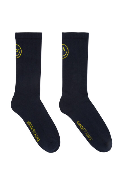 Buy Armani Exchange High Logo Smiley Socks for Mens | Bloomingdale's KSA