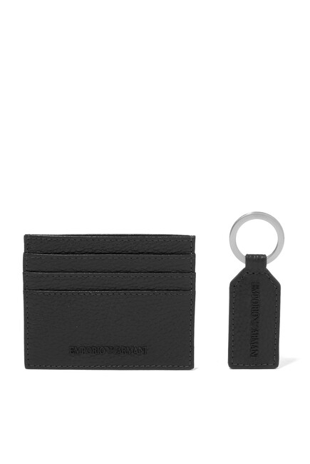 EA Card Holder & Keyring Gift Set in Leather