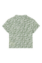 Kids Camicia Fringed Print T-Shirt