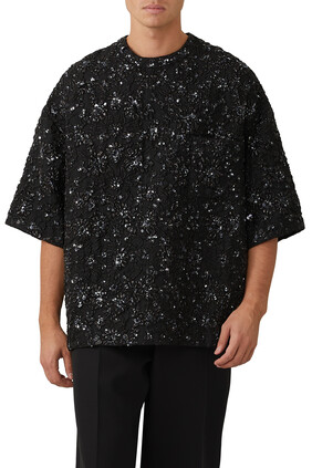 Embroidered Sequin Top
